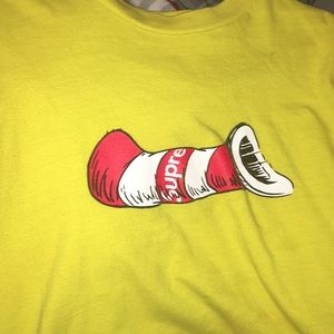 Supreme cat in the hat tee